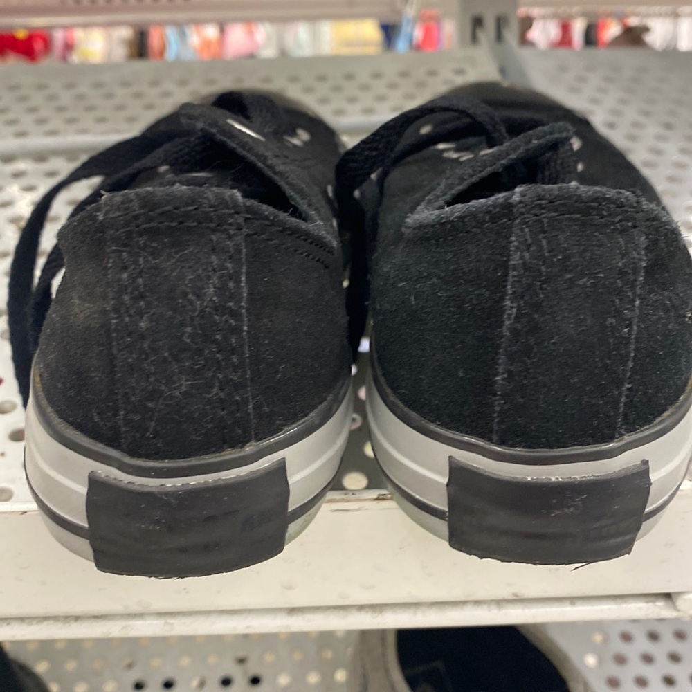 Converse kids shoes black with gray.    Used twice